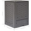 Trädgårdskompost 2 st brun 60x60x83 cm 600 L plastrotting vidaXL – miniatyr 7