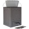 Trädgårdskompost 3 st brun 60x60x83 cm 900 L plastrotting vidaXL – miniatyr 4