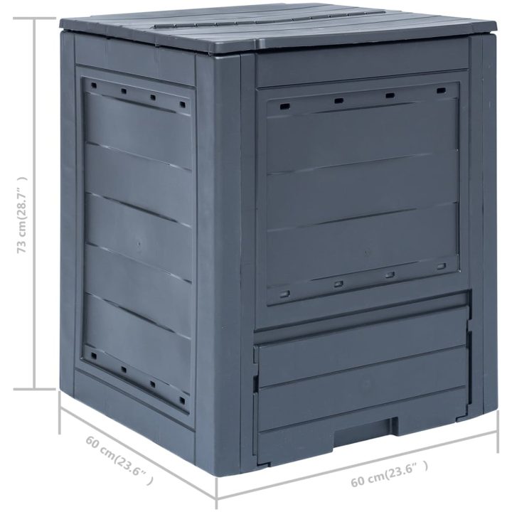 Trädgårdskompost 3 st grå 60x60x73 cm 780 L vidaXL – bild 7