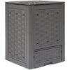 Trädgårdskompost brun 60x60x83 cm 300 L plastrotting vidaXL – miniatyr 1