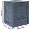 Trädgårdskompost grå 60x60x73 cm 260 L vidaXL – miniatyr 7