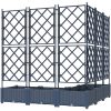 Trädgårdskruk med trellis 5 st Grå vidaXL 120 x 120 x 125.5 cm – miniatyr 6