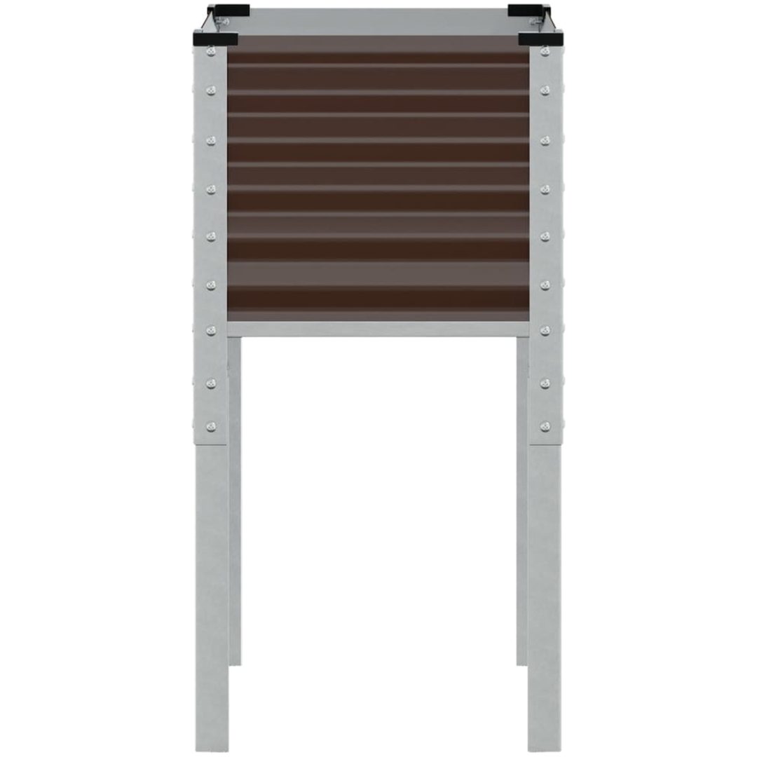 Trädgårdskruka brun stål vidaXL 45 x 45 x 88 cm – bild 4