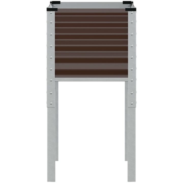 Trädgårdskruka brun stål vidaXL 45 x 45 x 88 cm – bild 4