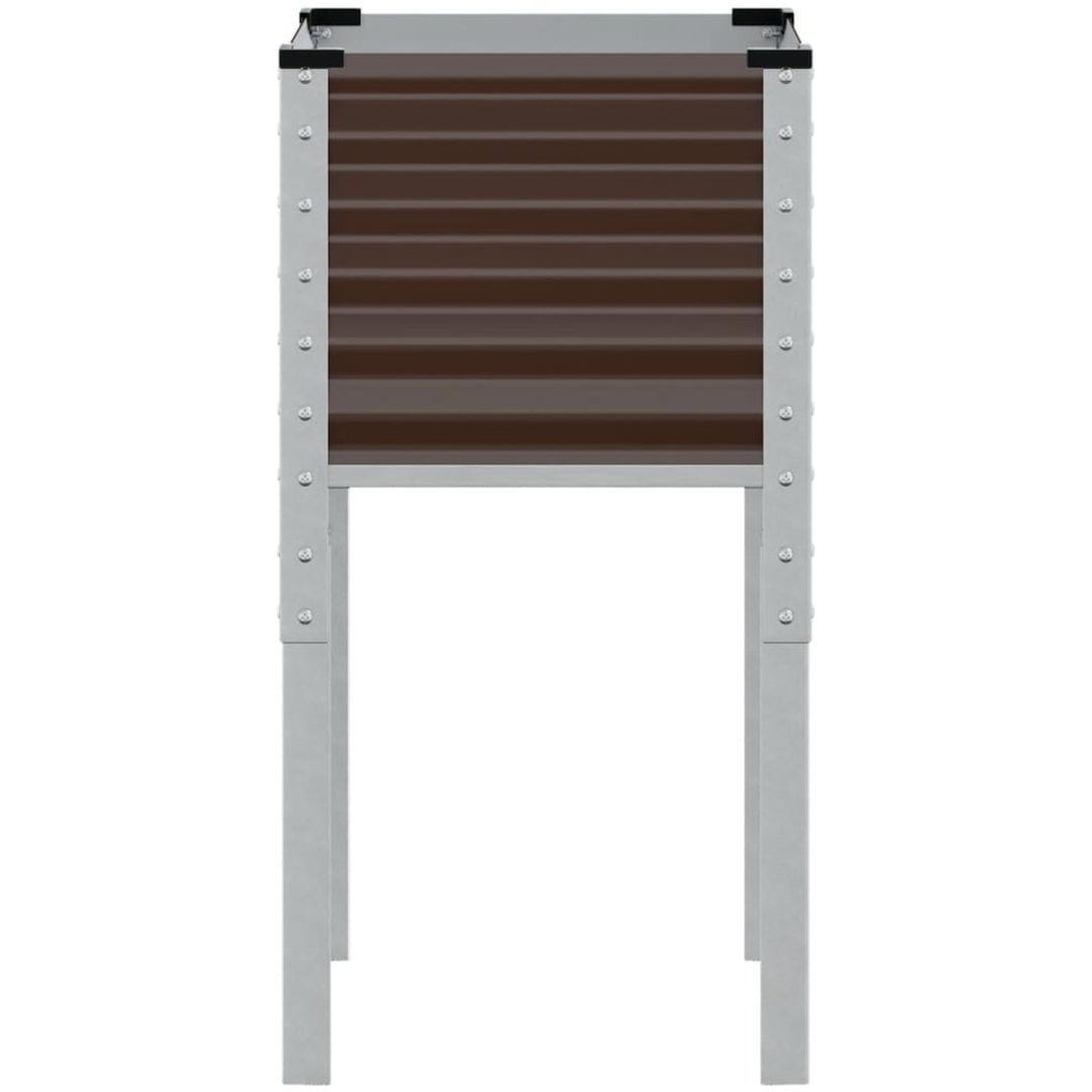 Trädgårdskruka brun stål vidaXL 45 x 45 x 88 cm – bild 5