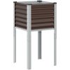 Trädgårdskruka brun stål vidaXL 45 x 45 x 88 cm – miniatyr 6