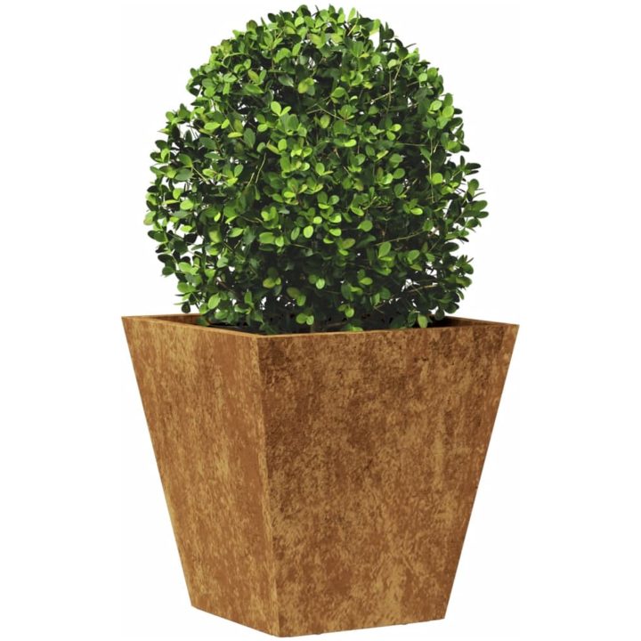 Trädgårdskruka rosttrögt stål vidaXL 30 x 30 x 30 cm – bild 3