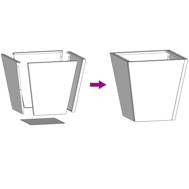 Trädgårdskruka rosttrögt stål vidaXL 30 x 30 x 30 cm – bild 10