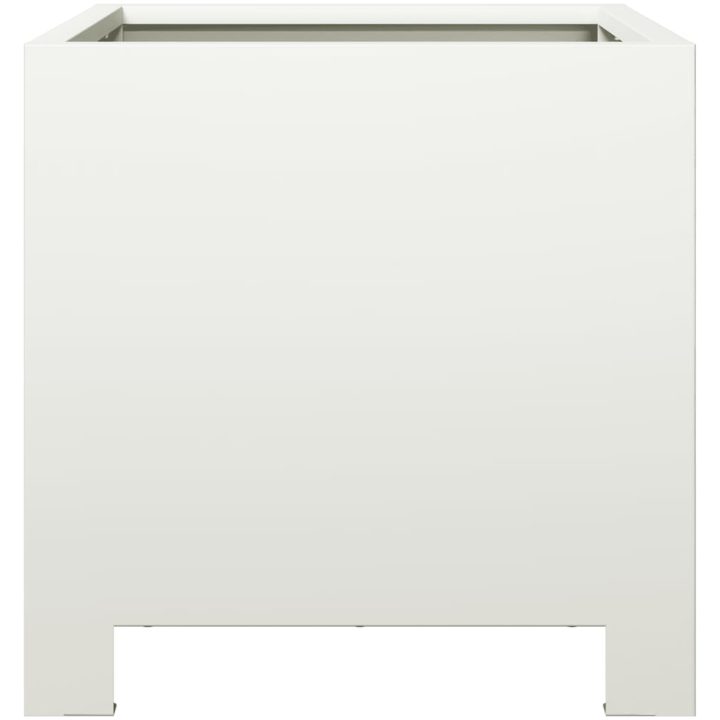 Trädgårdskruka vit stål vidaXL 30 x 30 x 30 cm – bild 4