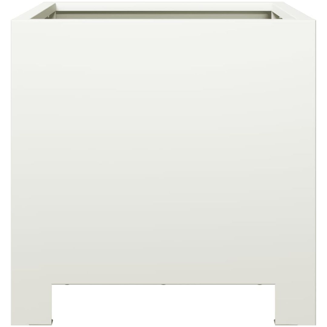 Trädgårdskruka vit stål vidaXL 30 x 30 x 30 cm – bild 5