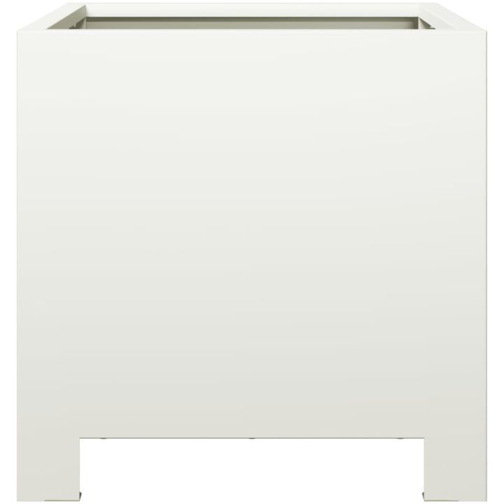 Trädgårdskruka vit stål vidaXL 30 x 30 x 30 cm – bild 5
