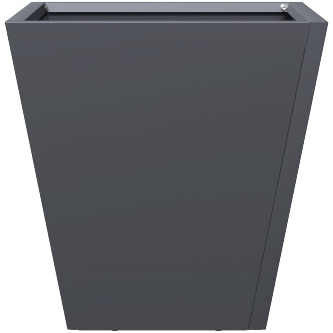 Trädgårdskrukor 2 st antracit stål vidaXL 30 x 30 x 30 cm – bild 6