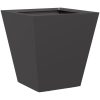 Trädgårdskrukor 2 st svart stål vidaXL 30 x 30 x 30 cm – miniatyr 5