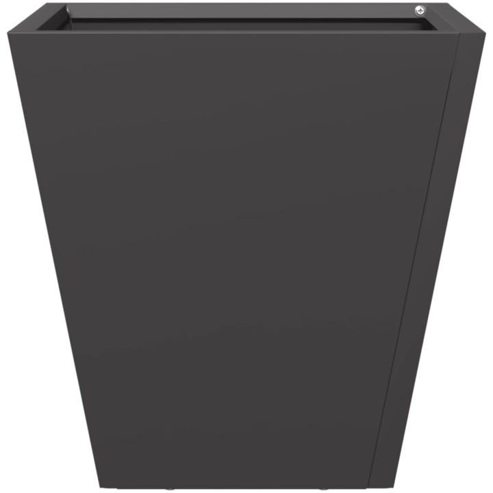 Trädgårdskrukor 2 st svart stål vidaXL 30 x 30 x 30 cm – bild 6