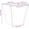 Trädgårdskrukor 2 st vit stål vidaXL 30 x 30 x 30 cm – miniatyr 12