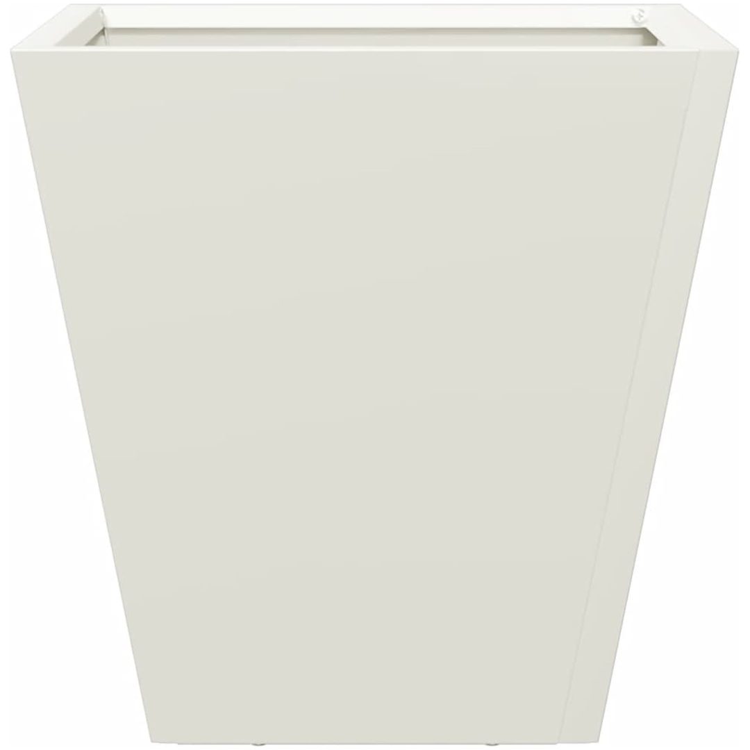 Trädgårdskrukor 2 st vit stål vidaXL 30 x 30 x 30 cm – bild 6