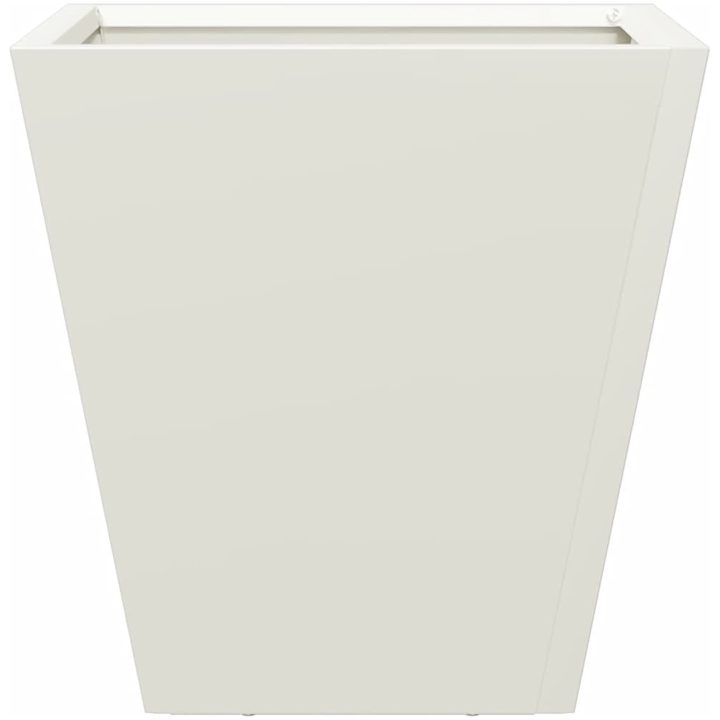 Trädgårdskrukor 2 st vit stål vidaXL 30 x 30 x 30 cm – bild 6