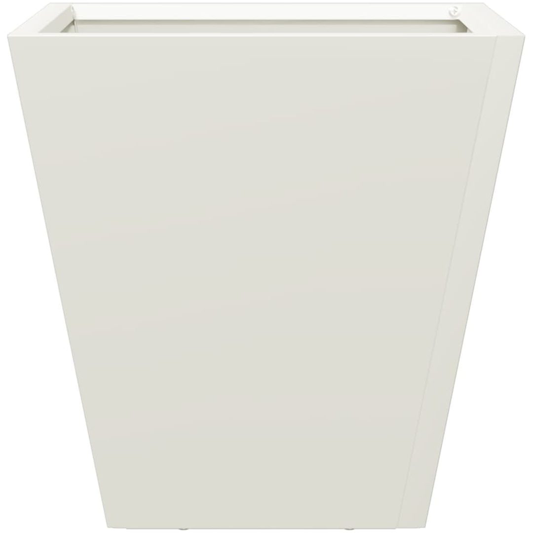 Trädgårdskrukor 2 st vit stål vidaXL 30 x 30 x 30 cm – bild 7