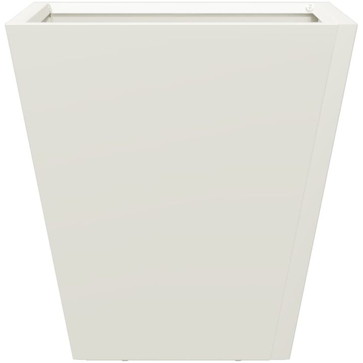 Trädgårdskrukor 2 st vit stål vidaXL 30 x 30 x 30 cm – bild 7