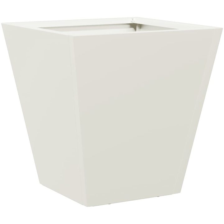 Trädgårdskrukor 2 st vit stål vidaXL 30 x 30 x 30 cm – bild 8