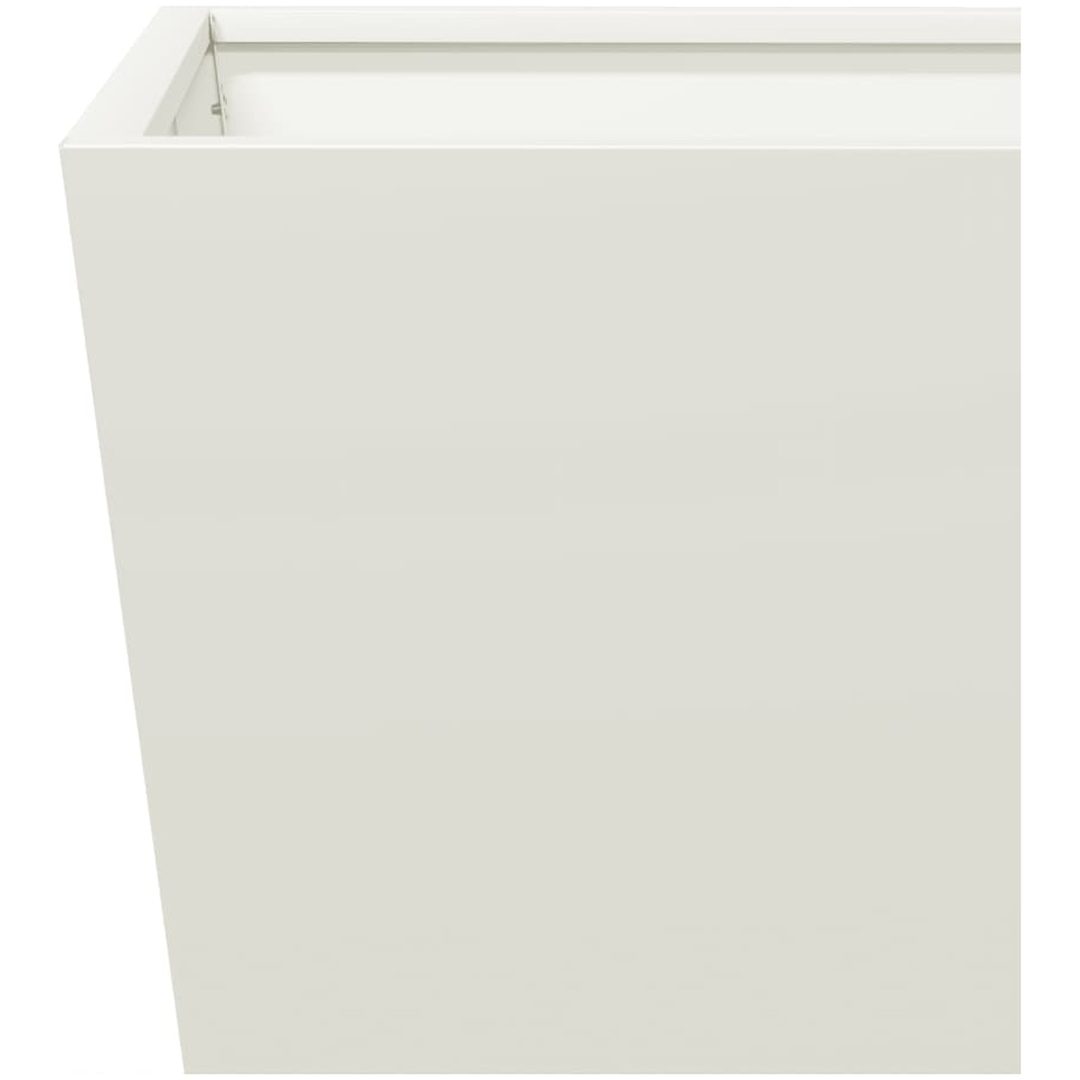 Trädgårdskrukor 2 st vit stål vidaXL 30 x 30 x 30 cm – bild 9