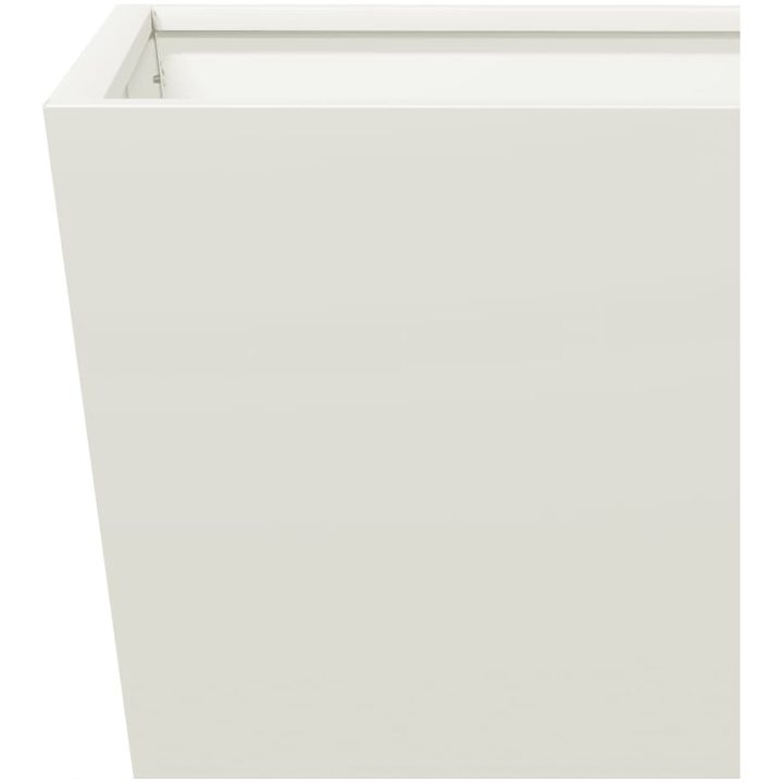 Trädgårdskrukor 2 st vit stål vidaXL 30 x 30 x 30 cm – bild 9