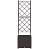 Trädgårdskrukor med Spaljé Brun vidaXL 40 x 40 x 143 cm – miniatyr 5