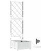 Trädgårdskrukor med Vattensystem Vit vidaXL 40 x 40 x 126 cm – miniatyr 2