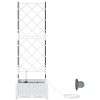 Trädgårdskrukor med Vattensystem Vit vidaXL 40 x 40 x 126 cm – miniatyr 6