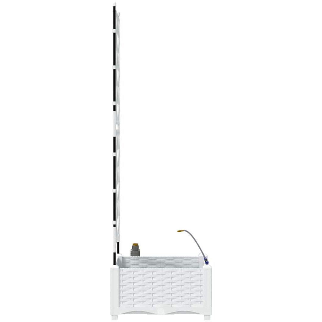 Trädgårdskrukor med Vattensystem Vit vidaXL 40 x 40 x 126 cm – bild 7