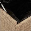 Trädgårdslåda med hjul blandad beige konstrotting vidaXL 110 x 55 x 73 cm – miniatyr 8
