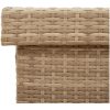 Trädgårdslåda med hjul blandad beige konstrotting vidaXL 110 x 55 x 73 cm – miniatyr 10