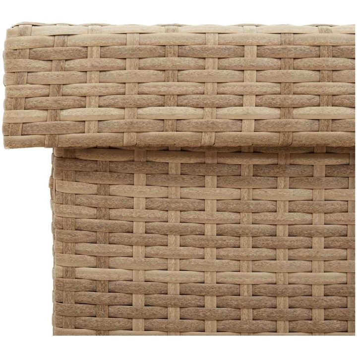 Trädgårdslåda med hjul blandad beige konstrotting vidaXL 110 x 55 x 73 cm – bild 10