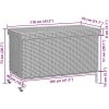 Trädgårdslåda med hjul svart konstrotting vidaXL 110 x 55 x 73 cm – miniatyr 11