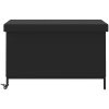 Trädgårdslåda med hjul svart konstrotting vidaXL 110 x 55 x 73 cm – miniatyr 4