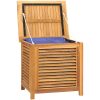 Trädgårdslåda med påse massiv teak vidaXL 60 x 50 x 58 cm – miniatyr 4