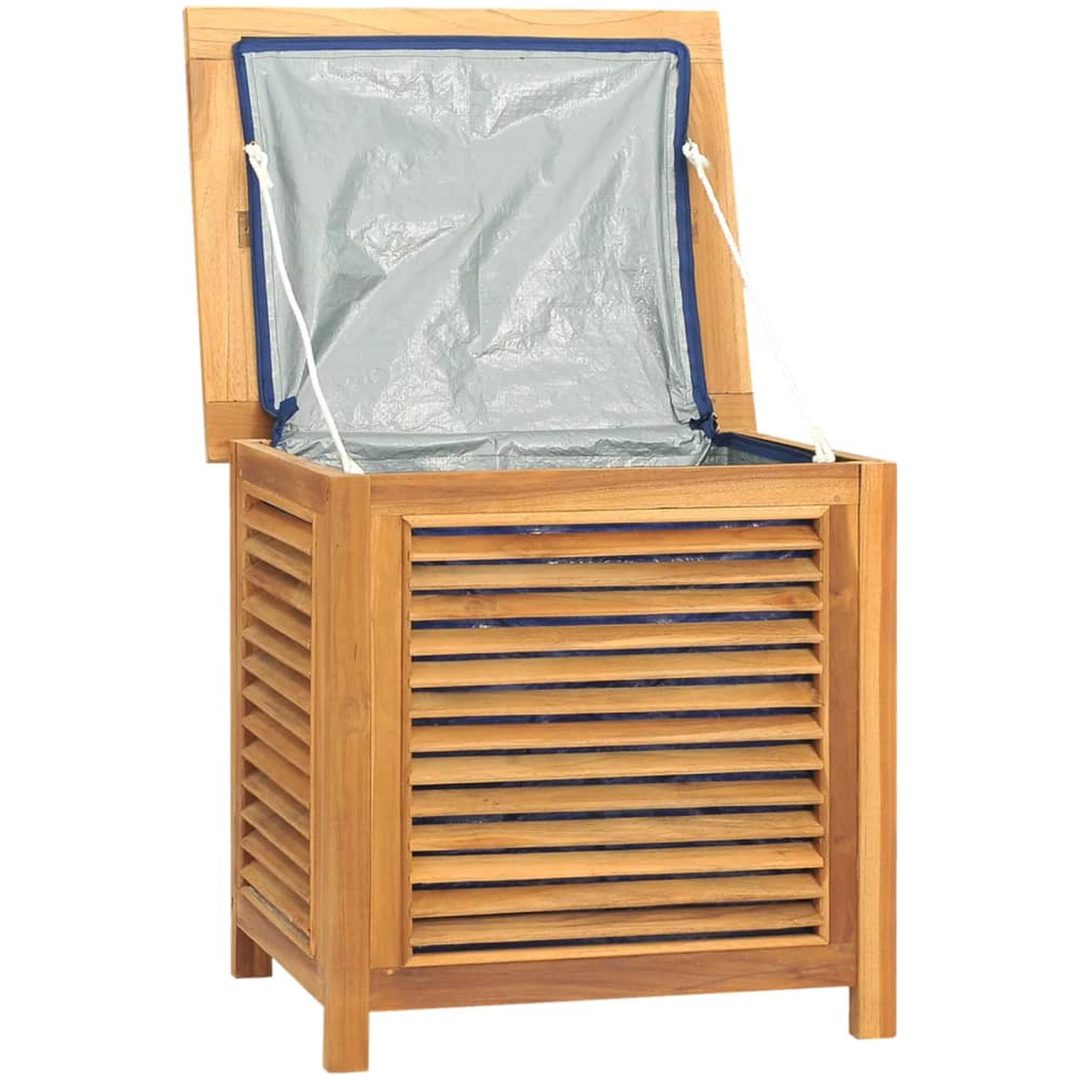 Trädgårdslåda med påse massiv teak vidaXL 60 x 50 x 58 cm – bild 5