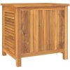 Trädgårdslåda med påse massiv teak vidaXL 60 x 50 x 58 cm – miniatyr 7