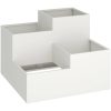 Trädgårdslåda Vit Stål vidaXL 100 x 100 x 60 cm – miniatyr 2