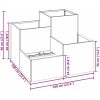 Trädgårdslåda Vit Stål vidaXL 100 x 100 x 60 cm – miniatyr 12