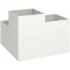 Trädgårdslåda Vit Stål vidaXL 100 x 100 x 60 cm – miniatyr 7