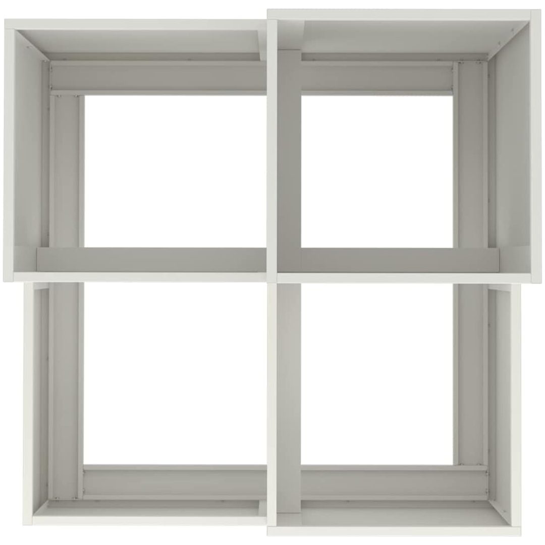 Trädgårdslåda Vit Stål vidaXL 100 x 100 x 60 cm – bild 8