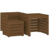 Trädgårdslådor 3 delar honungsbrun massiv furu vidaXL 50.5 x 50.5 x 46.5 cm – miniatyr 2