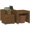 Trädgårdslådor 3 delar honungsbrun massiv furu vidaXL 50.5 x 50.5 x 46.5 cm – miniatyr 4