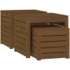 Trädgårdslådor 3 delar honungsbrun massiv furu vidaXL 50.5 x 50.5 x 46.5 cm – miniatyr 5