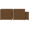 Trädgårdslådor 3 delar honungsbrun massiv furu vidaXL 50.5 x 50.5 x 46.5 cm – miniatyr 7