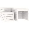 Trädgårdslådor 3 delar vit massiv furu vidaXL 50.5 x 50.5 x 46.5 cm – miniatyr 2