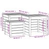 Trädgårdslådor 3 delar vit massiv furu vidaXL 50.5 x 50.5 x 46.5 cm – miniatyr 10