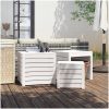 Trädgårdslådor 3 delar vit massiv furu vidaXL 50.5 x 50.5 x 46.5 cm – miniatyr 1