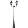Trädgårdslampa 2 armar 230 cm mörkgrön/svart aluminium vidaXL – miniatyr 2